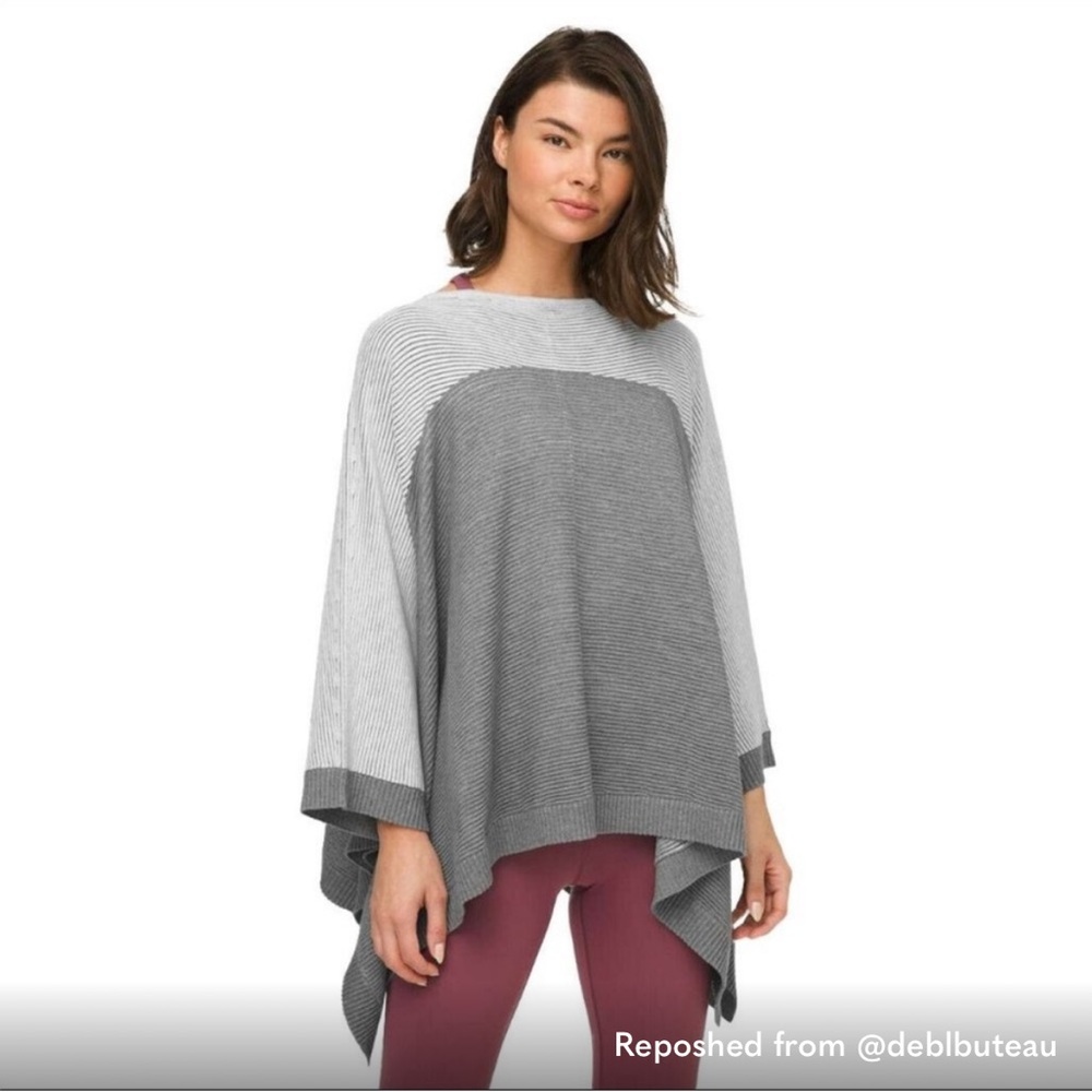 Lululemon It All Lines Up Knit Sweater Poncho